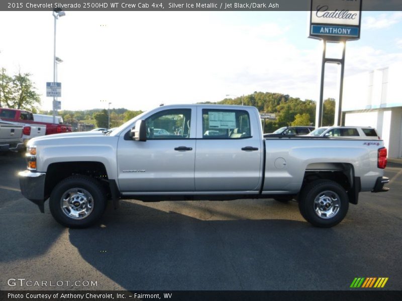 Silver Ice Metallic / Jet Black/Dark Ash 2015 Chevrolet Silverado 2500HD WT Crew Cab 4x4
