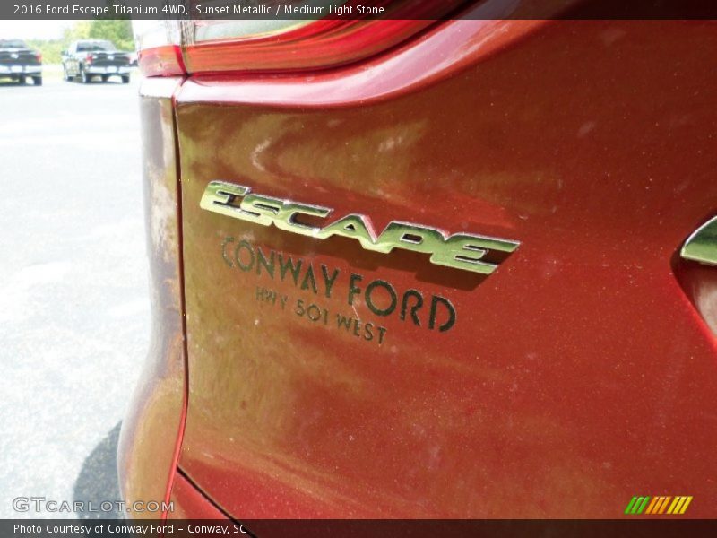 Sunset Metallic / Medium Light Stone 2016 Ford Escape Titanium 4WD