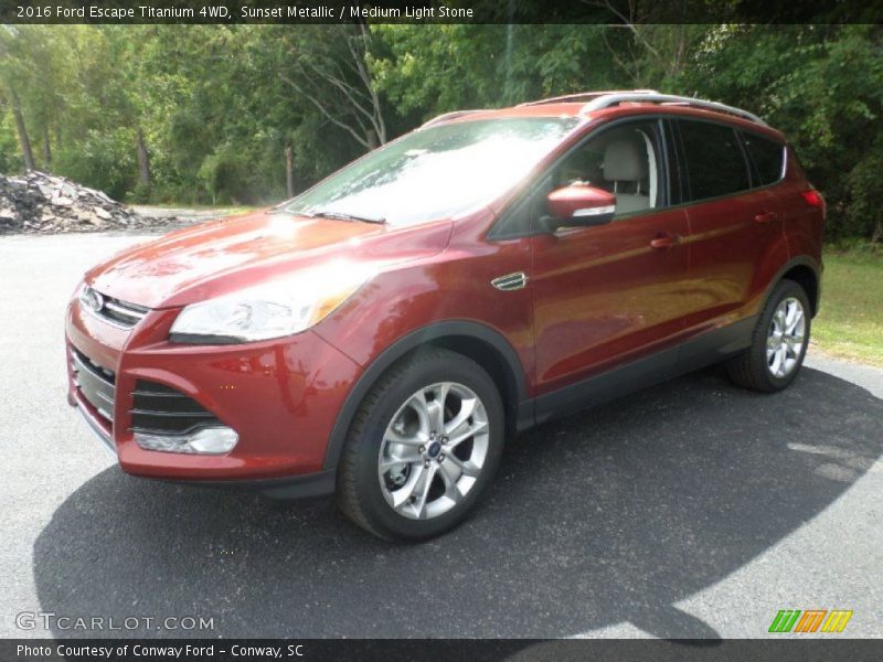 Sunset Metallic / Medium Light Stone 2016 Ford Escape Titanium 4WD