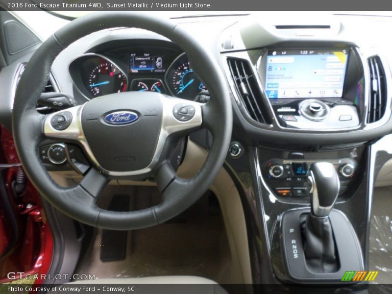 Sunset Metallic / Medium Light Stone 2016 Ford Escape Titanium 4WD