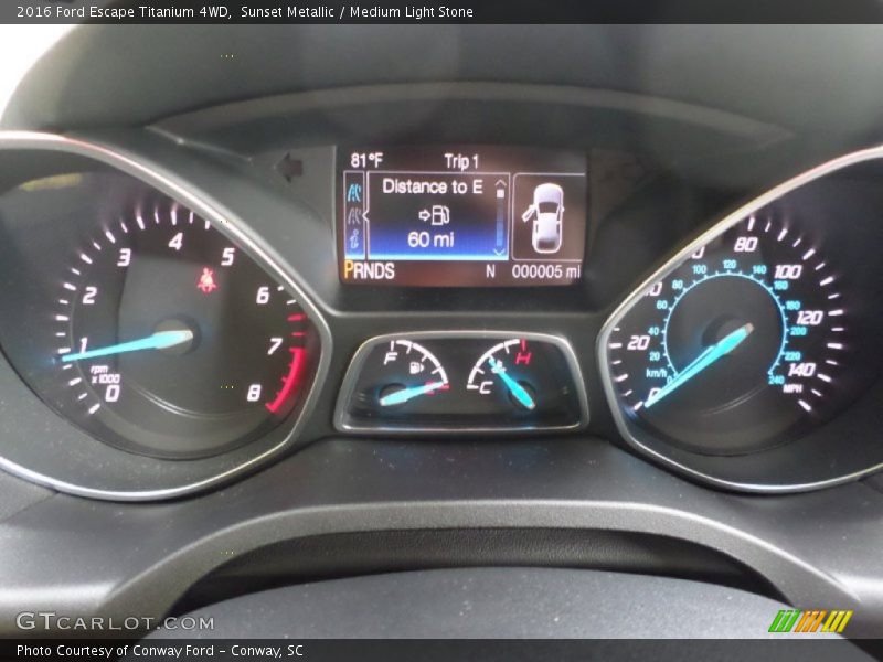 Sunset Metallic / Medium Light Stone 2016 Ford Escape Titanium 4WD