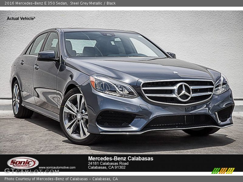 Steel Grey Metallic / Black 2016 Mercedes-Benz E 350 Sedan