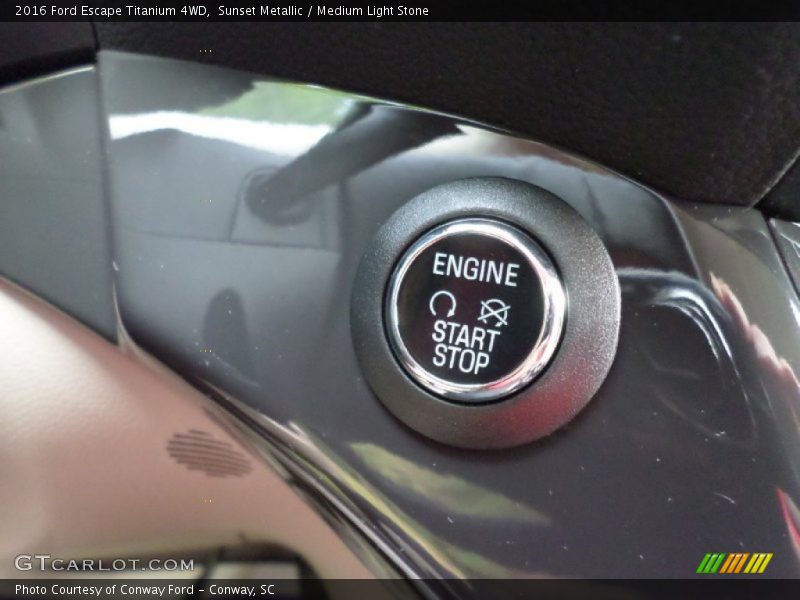Sunset Metallic / Medium Light Stone 2016 Ford Escape Titanium 4WD