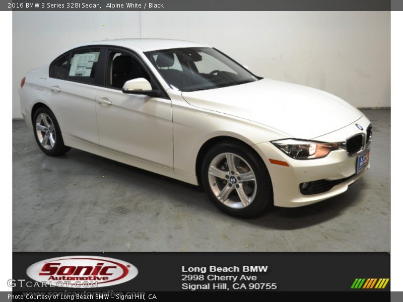 Alpine White / Black 2016 BMW 3 Series 328i Sedan