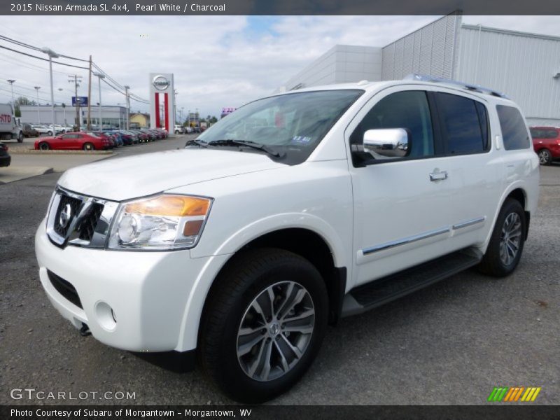 Pearl White / Charcoal 2015 Nissan Armada SL 4x4