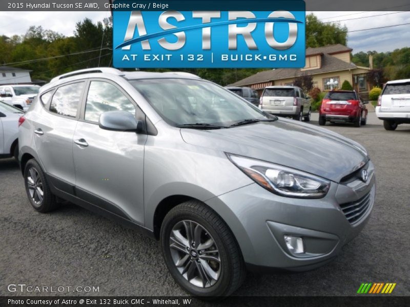 Graphite Gray / Beige 2015 Hyundai Tucson SE AWD