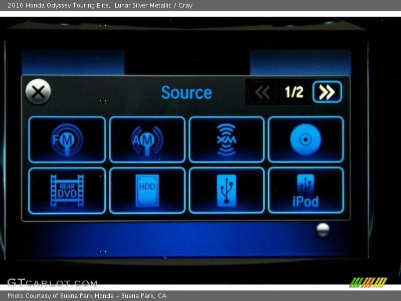 Lunar Silver Metallic / Gray 2016 Honda Odyssey Touring Elite