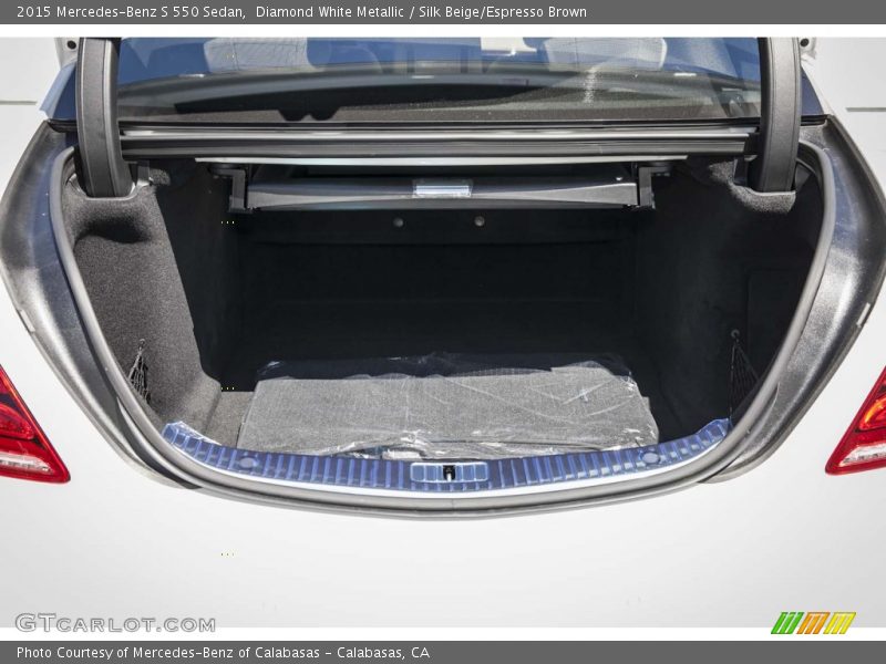Diamond White Metallic / Silk Beige/Espresso Brown 2015 Mercedes-Benz S 550 Sedan