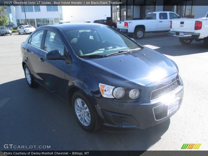 Blue Velvet Metallic / Jet Black/Dark Titanium 2015 Chevrolet Sonic LT Sedan