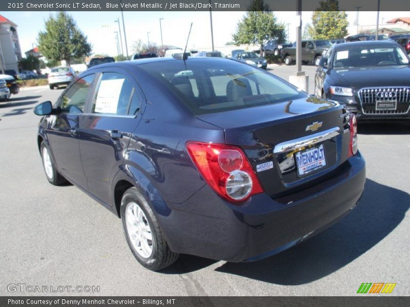 Blue Velvet Metallic / Jet Black/Dark Titanium 2015 Chevrolet Sonic LT Sedan