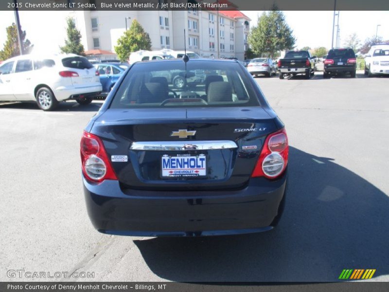 Blue Velvet Metallic / Jet Black/Dark Titanium 2015 Chevrolet Sonic LT Sedan