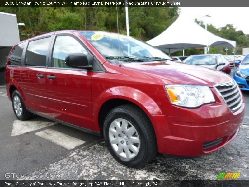 Inferno Red Crystal Pearlcoat / Medium Slate Gray/Light Shale 2008 Chrysler Town & Country LX