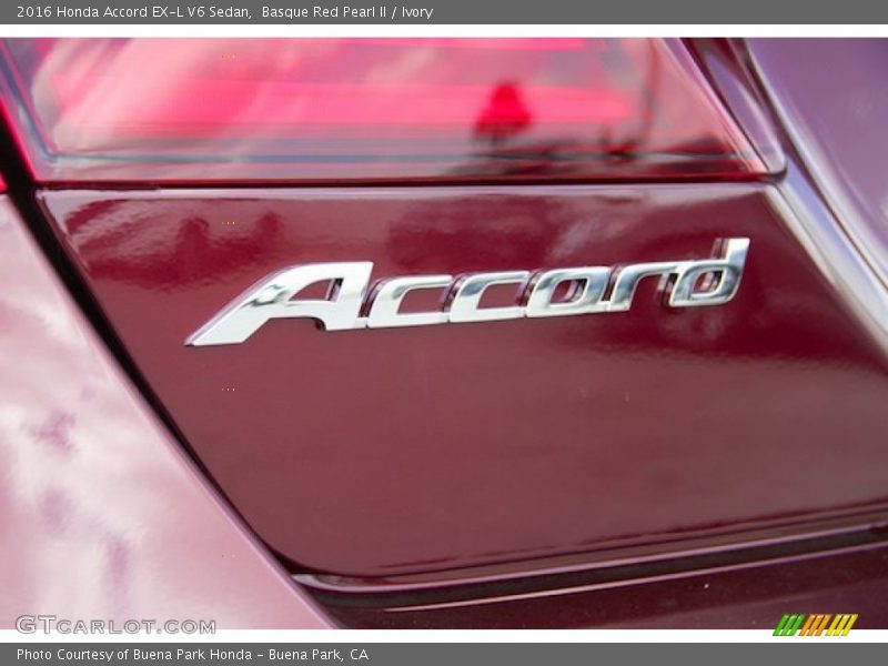 Basque Red Pearl II / Ivory 2016 Honda Accord EX-L V6 Sedan