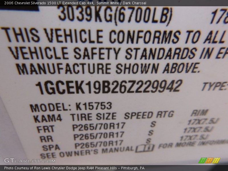 Summit White / Dark Charcoal 2006 Chevrolet Silverado 1500 LT Extended Cab 4x4