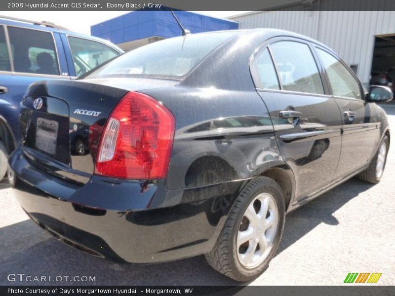 Ebony Black / Gray 2008 Hyundai Accent GLS Sedan
