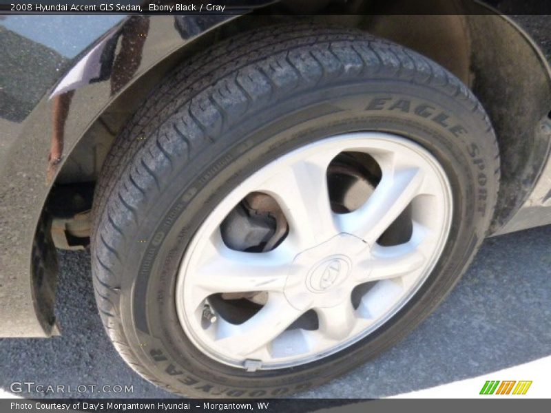 Ebony Black / Gray 2008 Hyundai Accent GLS Sedan