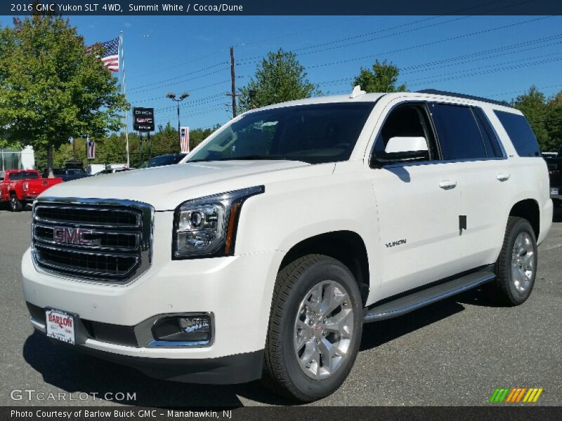 Summit White / Cocoa/Dune 2016 GMC Yukon SLT 4WD