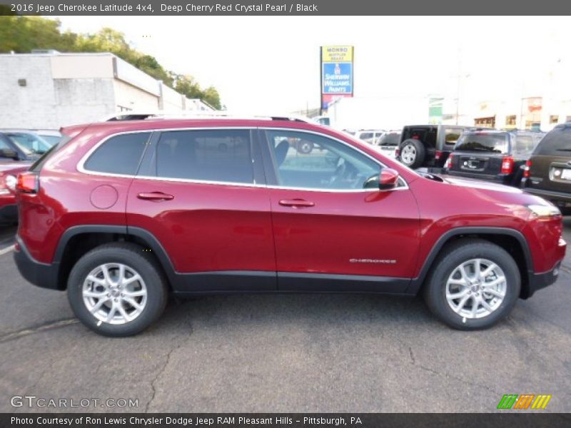 Deep Cherry Red Crystal Pearl / Black 2016 Jeep Cherokee Latitude 4x4