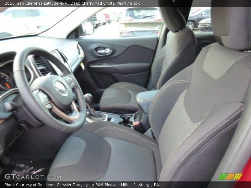 Front Seat of 2016 Cherokee Latitude 4x4