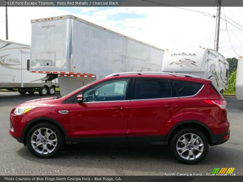 Ruby Red Metallic / Charcoal Black 2016 Ford Escape Titanium