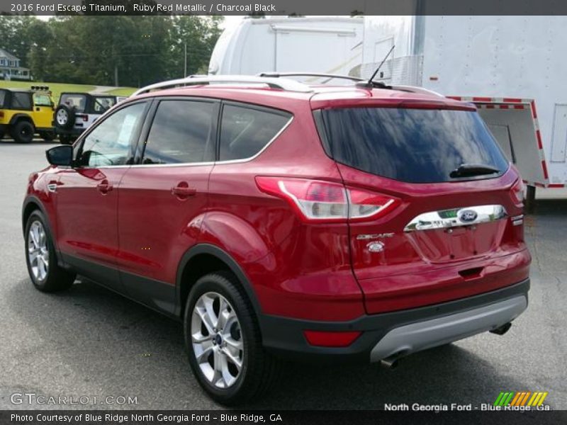 Ruby Red Metallic / Charcoal Black 2016 Ford Escape Titanium