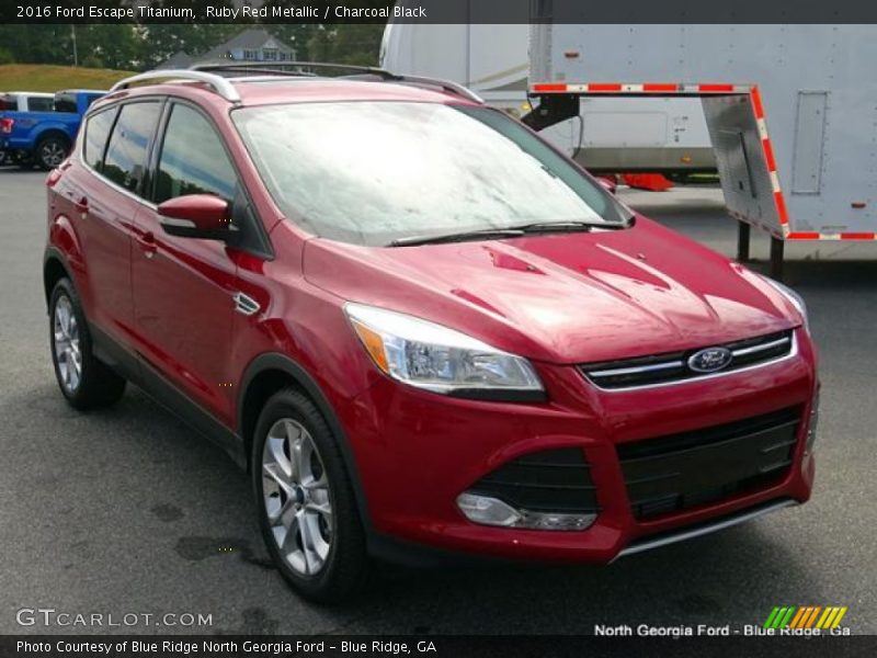 Ruby Red Metallic / Charcoal Black 2016 Ford Escape Titanium