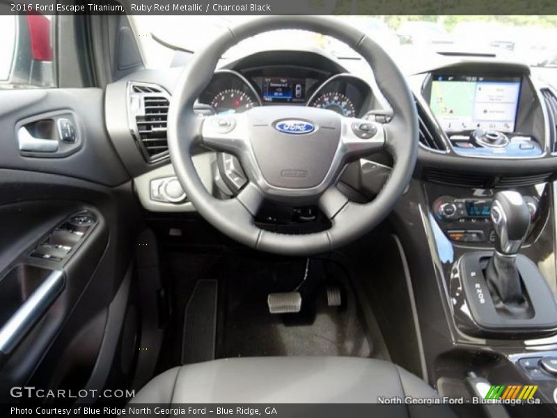 Ruby Red Metallic / Charcoal Black 2016 Ford Escape Titanium