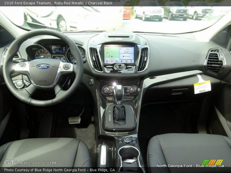 Ruby Red Metallic / Charcoal Black 2016 Ford Escape Titanium