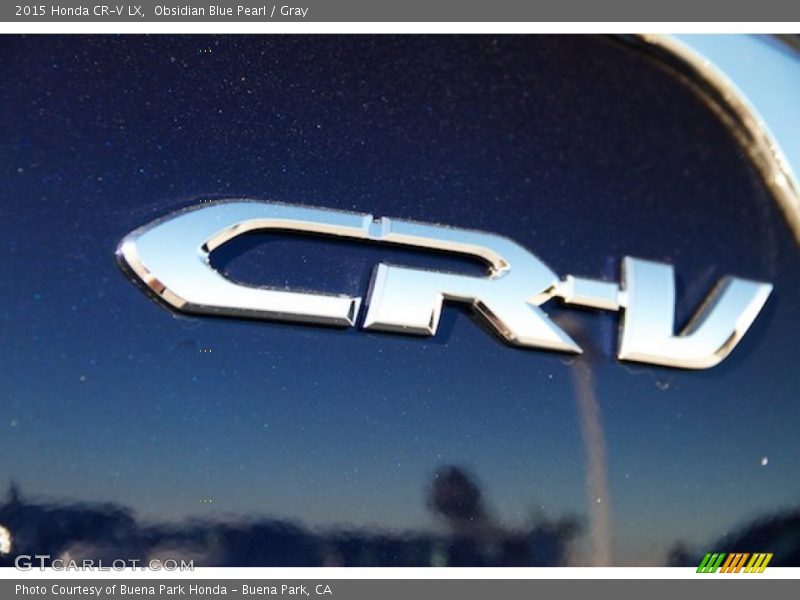 Obsidian Blue Pearl / Gray 2015 Honda CR-V LX