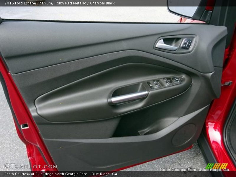 Ruby Red Metallic / Charcoal Black 2016 Ford Escape Titanium