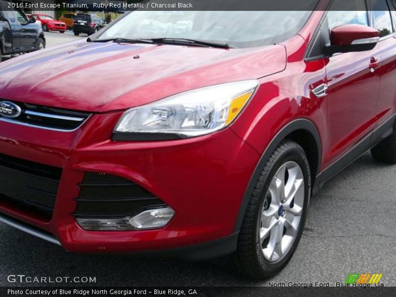 Ruby Red Metallic / Charcoal Black 2016 Ford Escape Titanium