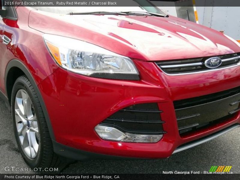 Ruby Red Metallic / Charcoal Black 2016 Ford Escape Titanium