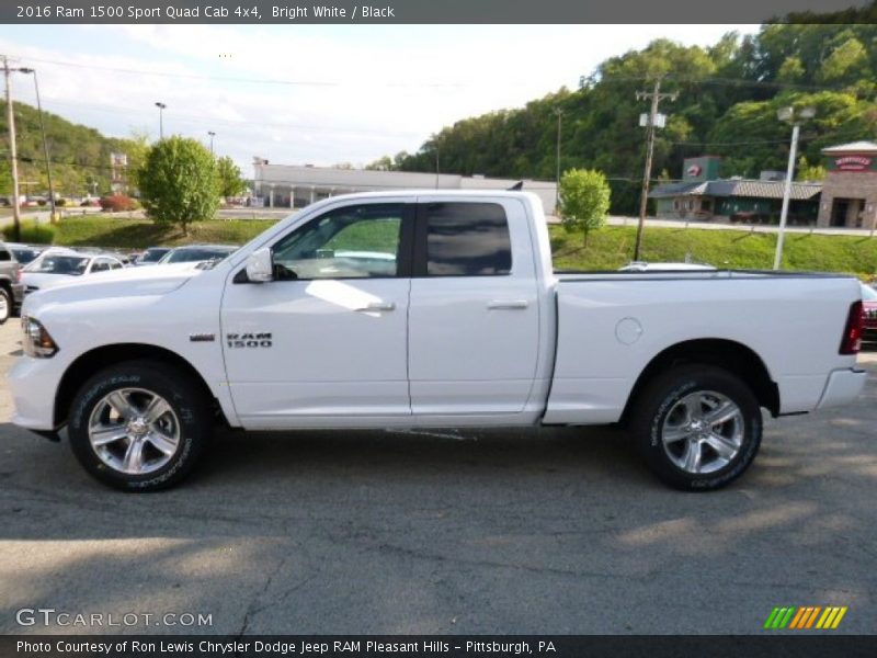 Bright White / Black 2016 Ram 1500 Sport Quad Cab 4x4