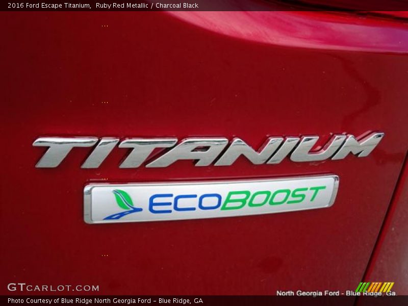 Ruby Red Metallic / Charcoal Black 2016 Ford Escape Titanium