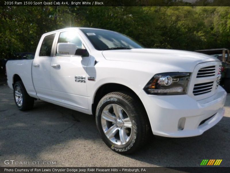 Bright White / Black 2016 Ram 1500 Sport Quad Cab 4x4