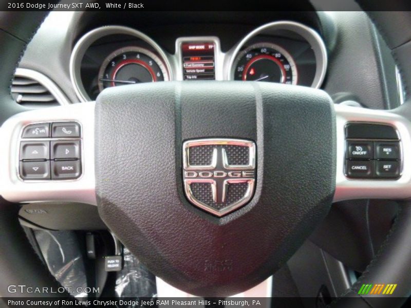 White / Black 2016 Dodge Journey SXT AWD
