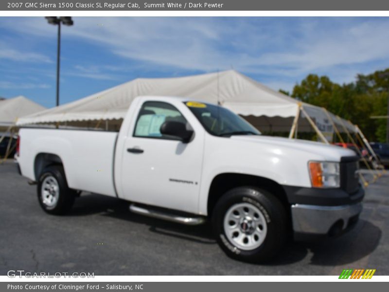 Summit White / Dark Pewter 2007 GMC Sierra 1500 Classic SL Regular Cab