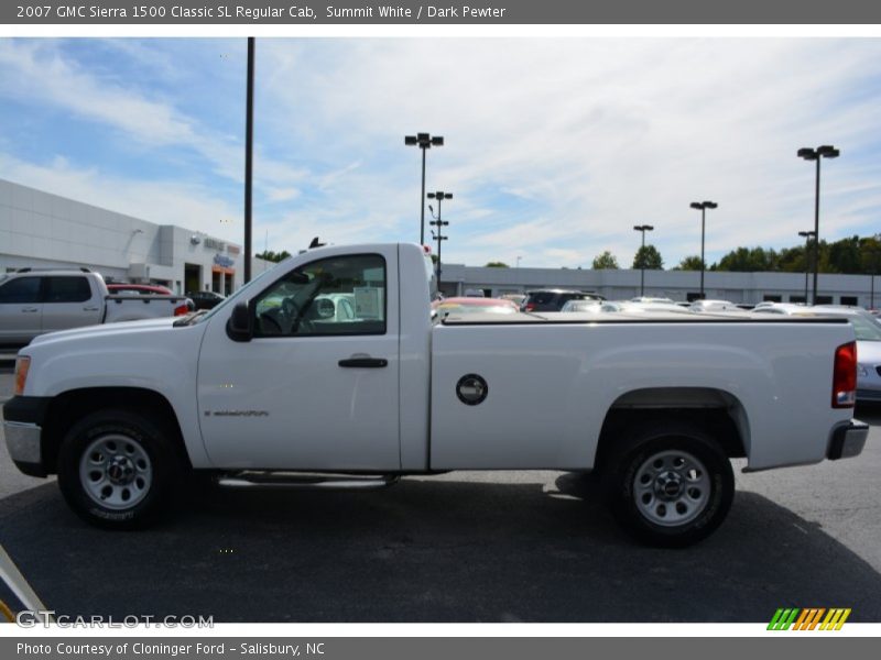 Summit White / Dark Pewter 2007 GMC Sierra 1500 Classic SL Regular Cab