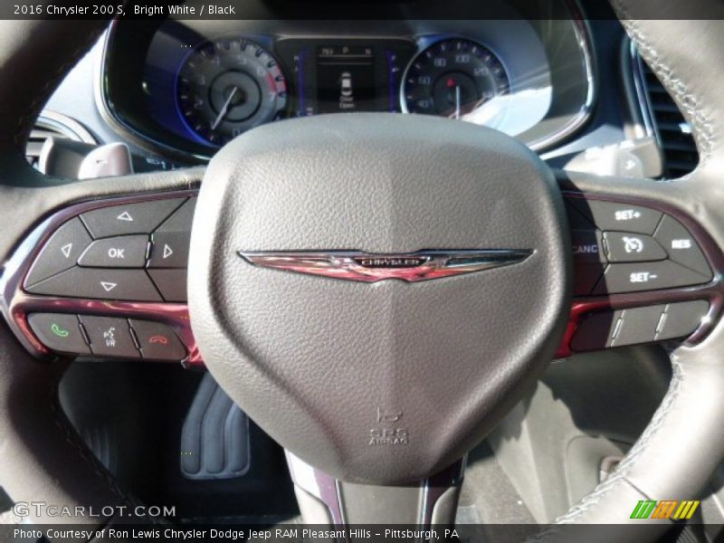 Bright White / Black 2016 Chrysler 200 S