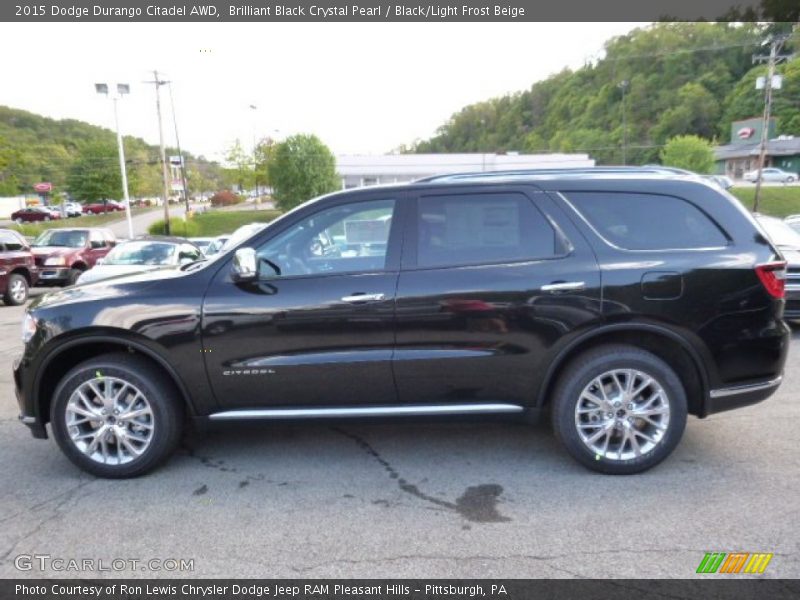 Brilliant Black Crystal Pearl / Black/Light Frost Beige 2015 Dodge Durango Citadel AWD