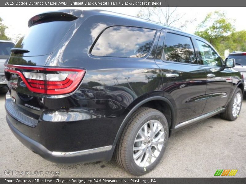 Brilliant Black Crystal Pearl / Black/Light Frost Beige 2015 Dodge Durango Citadel AWD