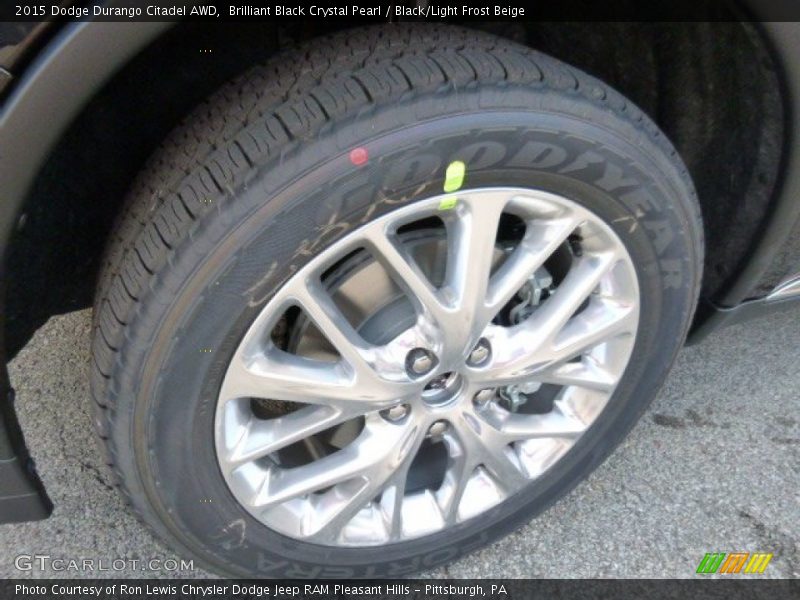 Brilliant Black Crystal Pearl / Black/Light Frost Beige 2015 Dodge Durango Citadel AWD