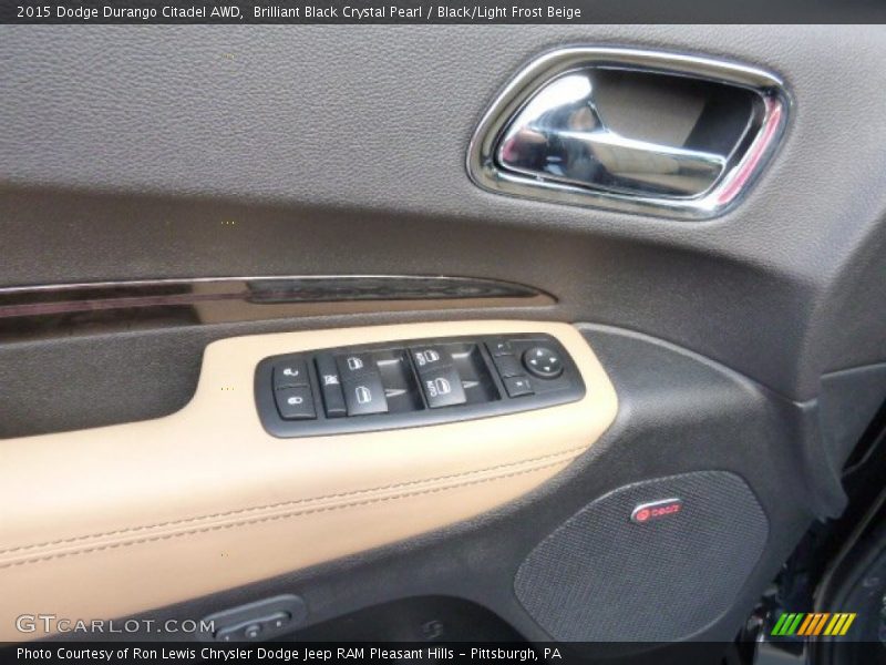 Brilliant Black Crystal Pearl / Black/Light Frost Beige 2015 Dodge Durango Citadel AWD