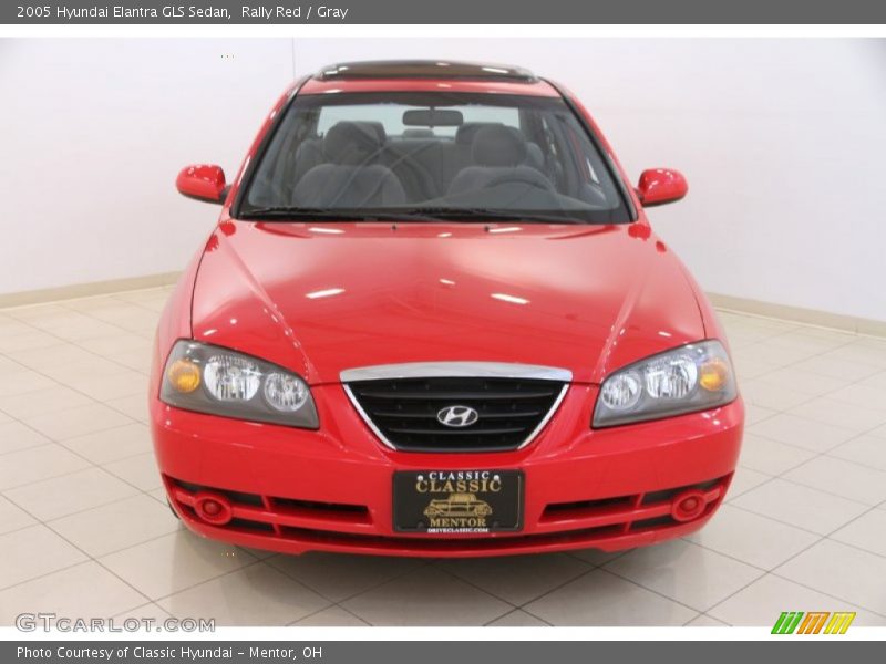 Rally Red / Gray 2005 Hyundai Elantra GLS Sedan