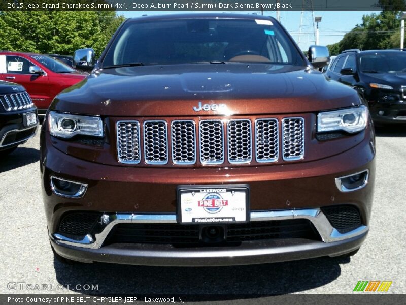 Deep Auburn Pearl / Summit Dark Sienna Brown/Black 2015 Jeep Grand Cherokee Summit 4x4