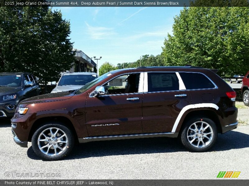 Deep Auburn Pearl / Summit Dark Sienna Brown/Black 2015 Jeep Grand Cherokee Summit 4x4