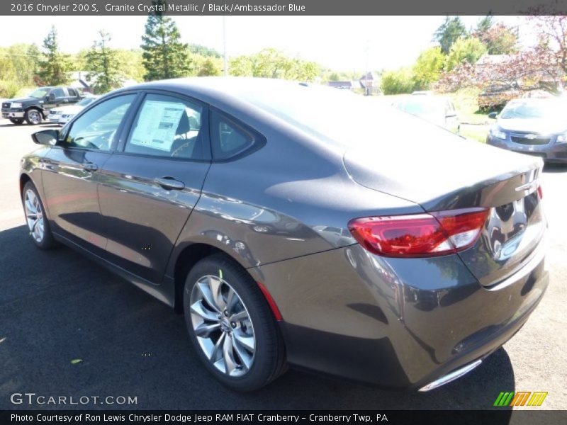 Granite Crystal Metallic / Black/Ambassador Blue 2016 Chrysler 200 S