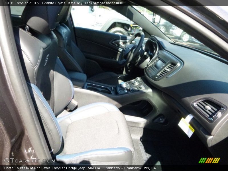 Granite Crystal Metallic / Black/Ambassador Blue 2016 Chrysler 200 S