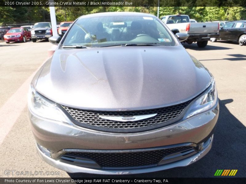 Granite Crystal Metallic / Black/Ambassador Blue 2016 Chrysler 200 S