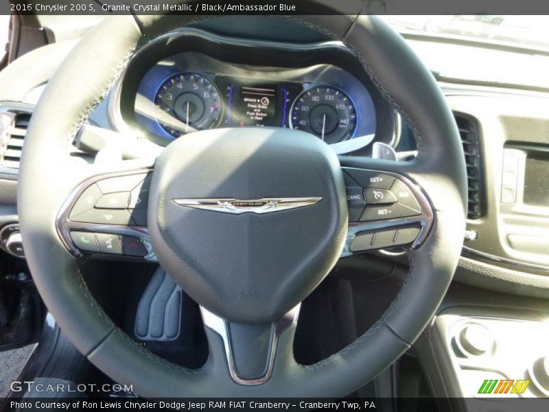 Granite Crystal Metallic / Black/Ambassador Blue 2016 Chrysler 200 S